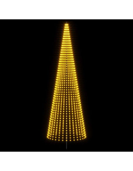 Albero di Natale LED 485 cm 1632 LED Bianco caldo Ferro Nero