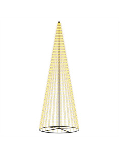 Albero di Natale LED 385 cm 1148 LED Bianco caldo Ferro Nero 2
