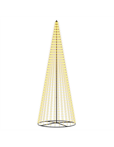 Albero di Natale LED 385 cm 1148 LED Bianco caldo Ferro Nero