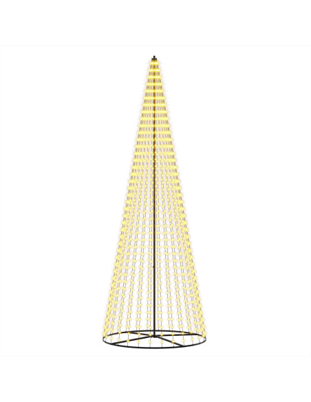 Albero di Natale LED 385 cm 1148 LED Bianco caldo Ferro Nero
