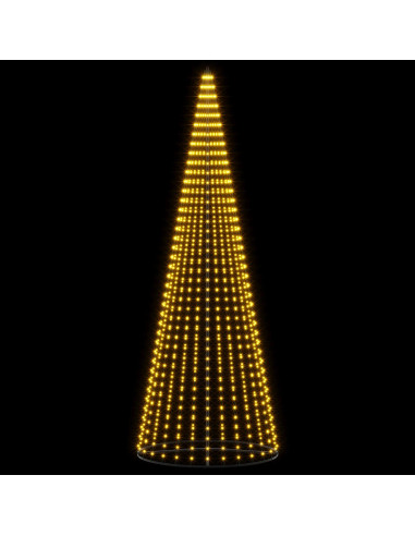 Albero di Natale LED 385 cm 1148 LED Bianco caldo Ferro Nero