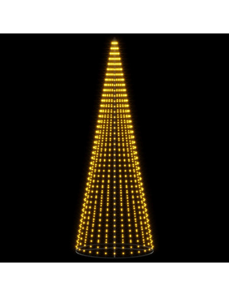 Albero di Natale LED 385 cm 1148 LED Bianco caldo Ferro Nero
