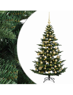 Albero di Natale artificiale con palline 150 cm 150 LED 2