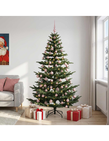 Albero di Natale artificiale con palline 240 cm 300 LED
