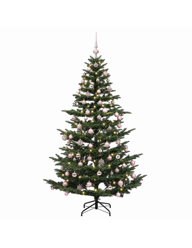 Albero di Natale artificiale con palline 240 cm 300 LED