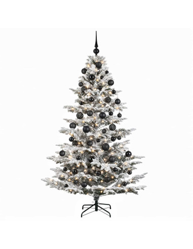 Albero di Natale artificiale con palline 180 cm 300 LED
