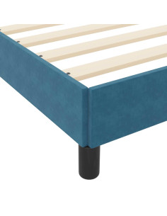 Letto a molle con materasso Blu Scuro 90 x 220 cm Tessuto 2