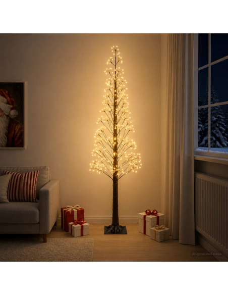 Albero di Natale Starburst Marrone 25 x 25 x 210 cm Plastica