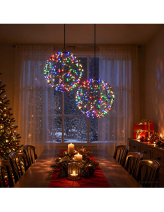 Luce a punta di Natale 2 pz 400 LED Multicolore Ø 20 x 22 cm