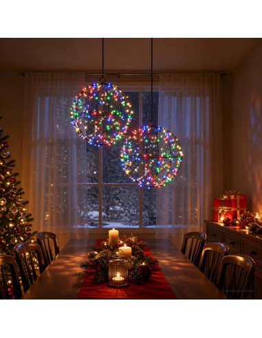 Luce a punta di Natale 2 pz 400 LED Multicolore Ø 20 x 22 cm