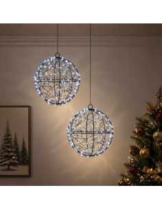 Luce a punta di Natale 2 pz 400 LED Bianco freddo Ø 20 x 22 cm