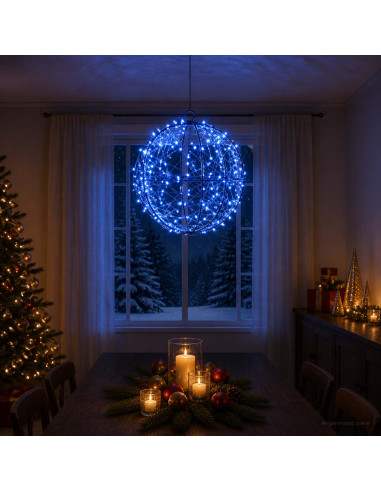 Luce a punta di Natale 200 LED Blu Ø 20 x 22 cm