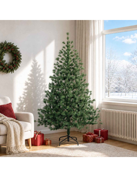 Albero di Natale Artificiale con Rami Pieghevoli 180 cm