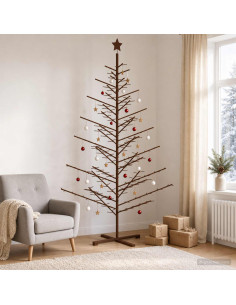 Albero di Natale in legno 240 cm Bambù e legno di pino massello