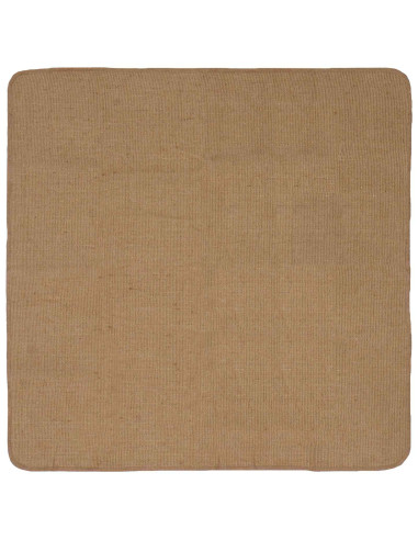 Tappeto da Area Marrone Chiaro 120 x 120 cm Juta