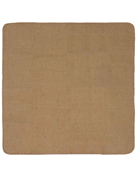 Tappeto da Area Marrone Chiaro 120 x 120 cm Juta