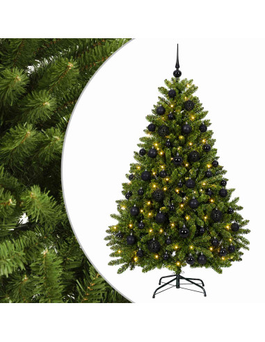 Albero di Natale artificiale verde chiaro con palline 120 cm