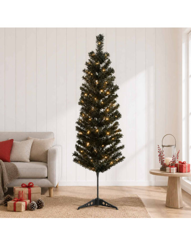 Albero di Natale Artificiale Sottile 120 cm 150 LED