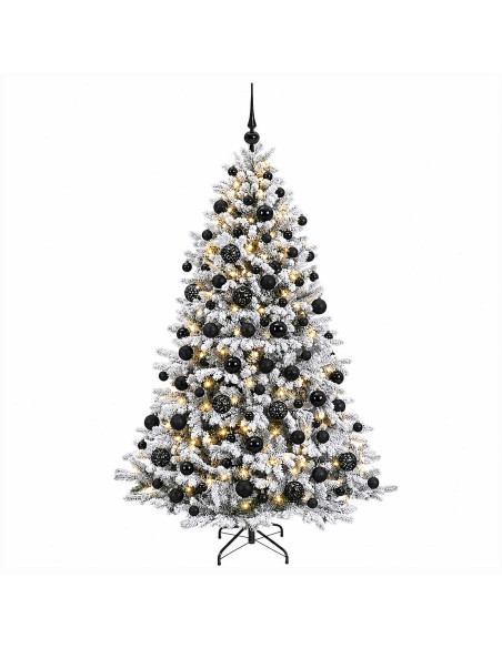 Albero di Natale artificiale con palline 240 cm 300 LED