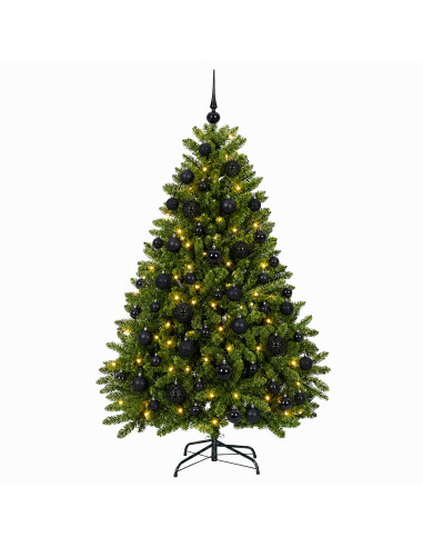 Albero di Natale artificiale verde chiaro con palline 120 cm