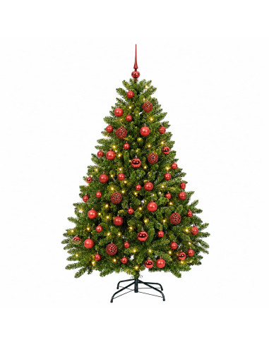 Albero di Natale artificiale verde chiaro con palline 120 cm