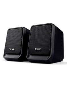 TRUST SET ALTOPARLANTI SPEAKERS 2.0 12W PICCO (6W RMS) - 85 PLASTICA RICICLATA - MILO - NERO