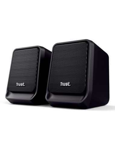 TRUST SET ALTOPARLANTI SPEAKERS 2.0 12W PICCO (6W RMS) - 85 PLASTICA RICICLATA - MILO - NERO