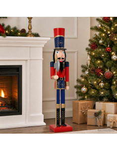 Schiaccianoci di Natale TURKU Rosso e nero 91 cm