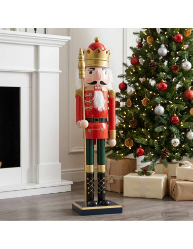 Schiaccianoci di Natale TURKU Rosso e Nero 50 cm