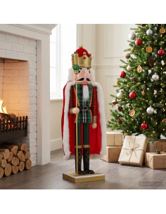 Schiaccianoci di Natale TURKU Rosso e Nero 50 cm