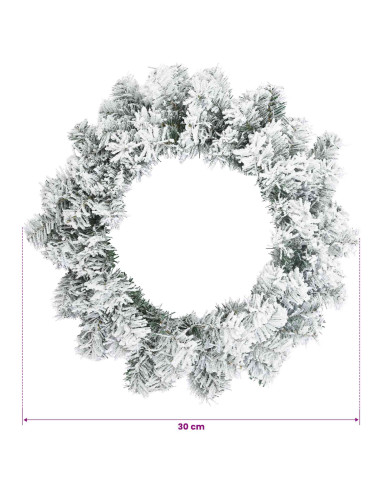 Ghirlanda di Natale Bianco Ø 30 cm PVC