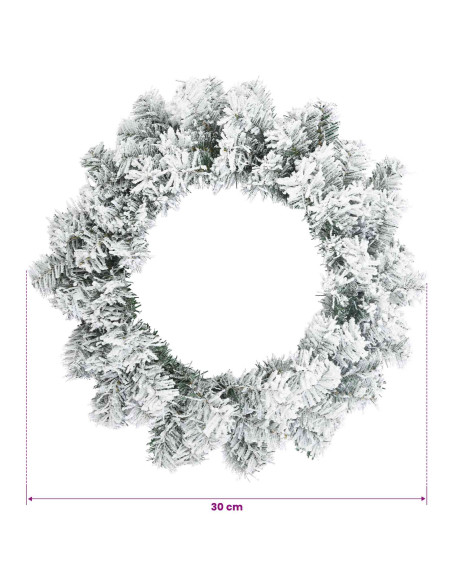 Ghirlanda di Natale Bianco Ø 30 cm PVC