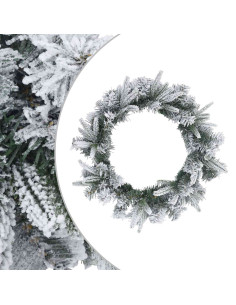 Ghirlanda di Natale Bianco Ø 30 cm PVC e PE 2
