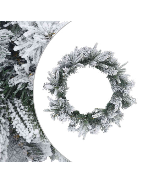 Ghirlanda di Natale Bianco Ø 30 cm PVC e PE