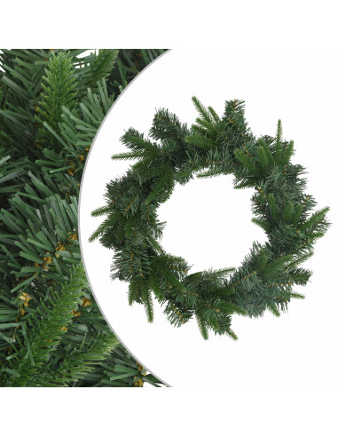 Ghirlanda di Natale Verde Ø 30 cm PVC e PE