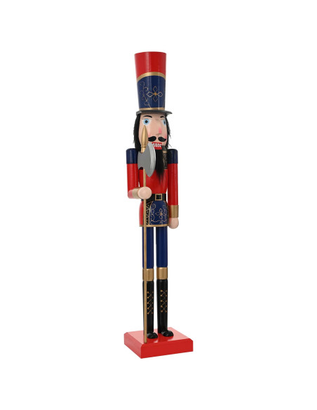 Schiaccianoci di Natale TURKU Rosso e nero 91 cm