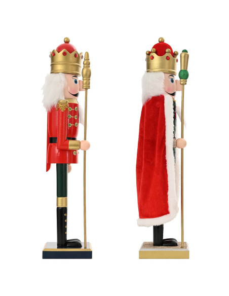 Schiaccianoci di Natale TURKU 2 pz Rosso e Nero 50 cm