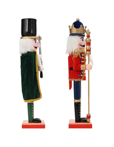 Schiaccianoci di Natale TURKU 2 pz Rosso e Nero 38 cm