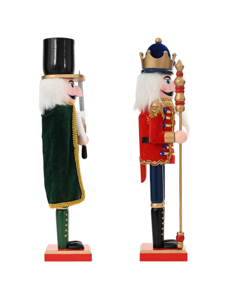 Schiaccianoci di Natale TURKU 2 pz Rosso e Nero 38 cm
