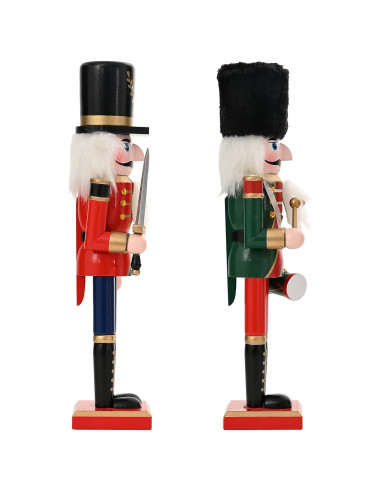 Schiaccianoci di Natale TURKU 2 pz Rosso e Nero 30 cm