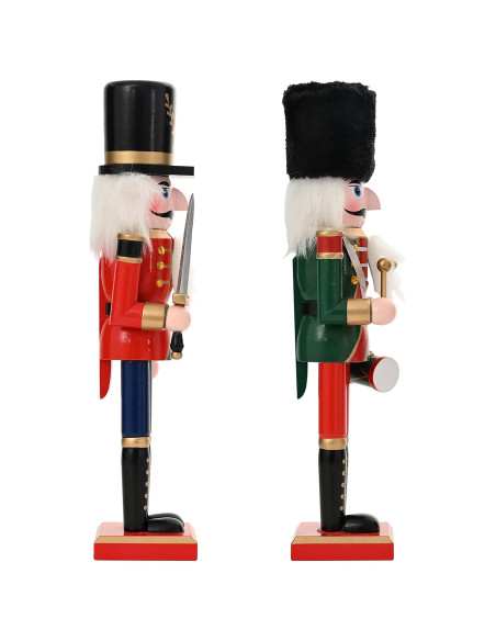 Schiaccianoci di Natale TURKU 2 pz Rosso e Nero 30 cm