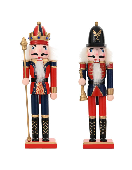 Schiaccianoci di Natale TURKU 2 pz Rosso e Nero 30 cm
