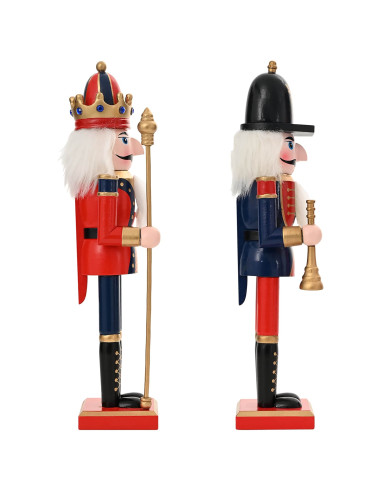 Schiaccianoci di Natale TURKU 2 pz Rosso e Nero 30 cm