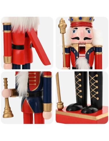 Schiaccianoci di Natale TURKU 2 pz Rosso e Nero 30 cm