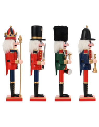 Schiaccianoci di Natale TURKU 4 pz Rosso e Nero 30 cm
