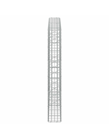 Gabione con Filo da 5 mm e Rete da 5x10 cm 200x20x150 cm