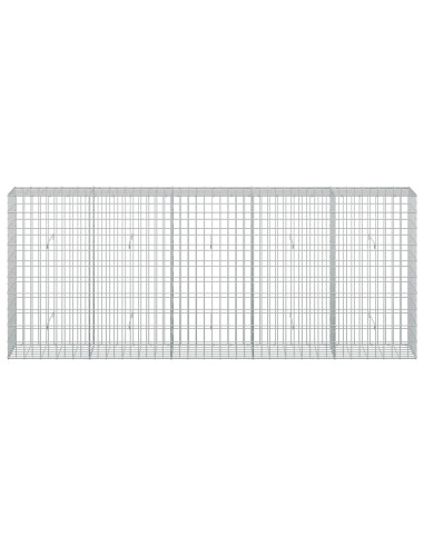 Gabione con Filo da 3,5 mm e Rete da 5x10 cm 250x30x100 cm