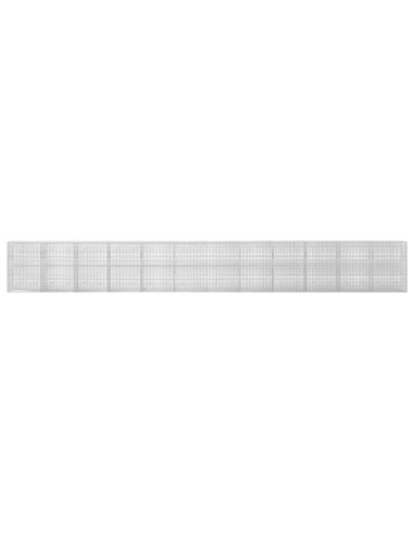 Gabione con filo da 3,5 mm e rete da 5x2,5 cm 1200x20x150 cm