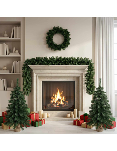 Set mini alberi di Natale 90 cm PVC Verde