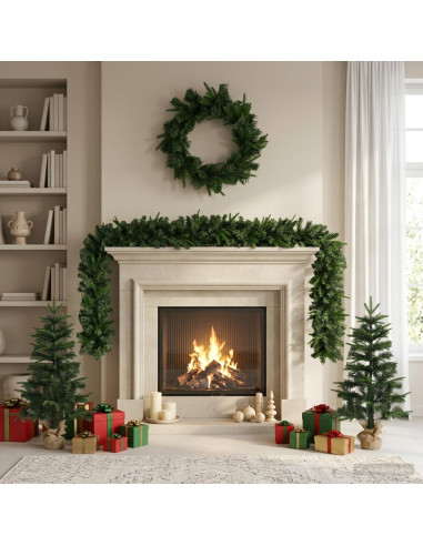 Set mini alberi di Natale 90 cm PVC e PE Verde